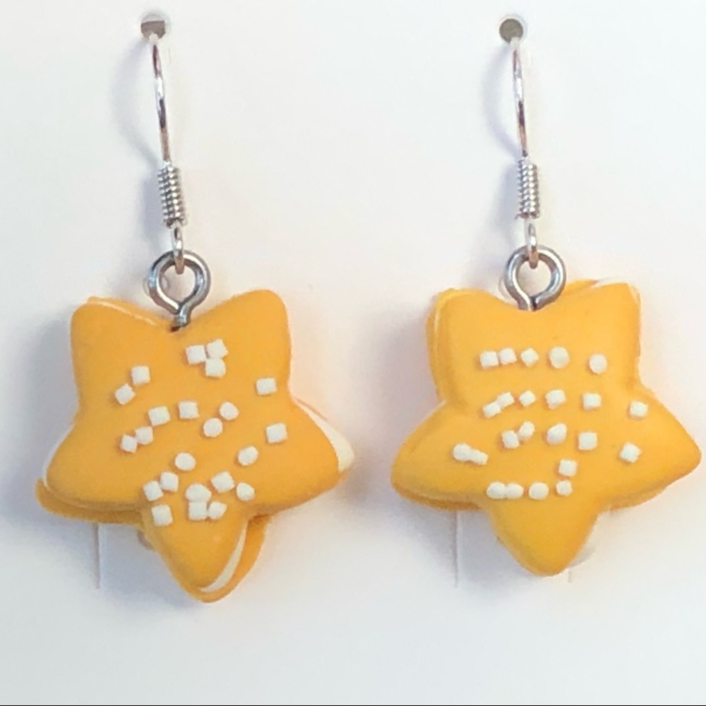 New Sugar Cookie Fun Clay Polymer Play Mini Food Dangling Earrings